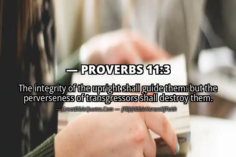 Image for PROVERBS 11:3 Bible verse