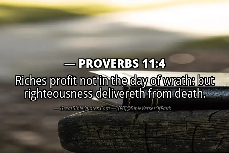 PROVERBS 11:4 Verse