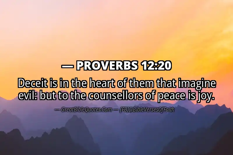 Image for PROVERBS 12:20 Bible verse