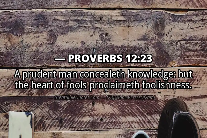 PROVERBS 12:23 Verse