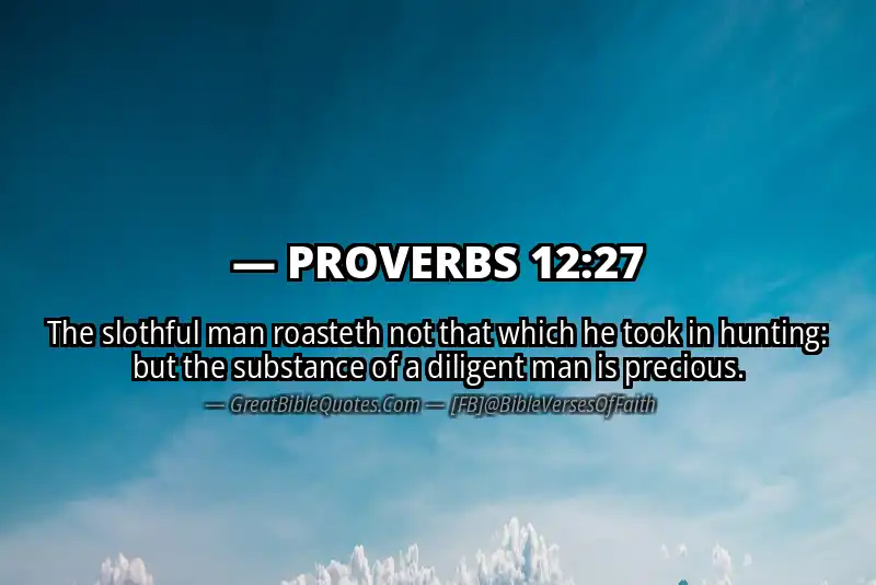PROVERBS 12:27 Verse