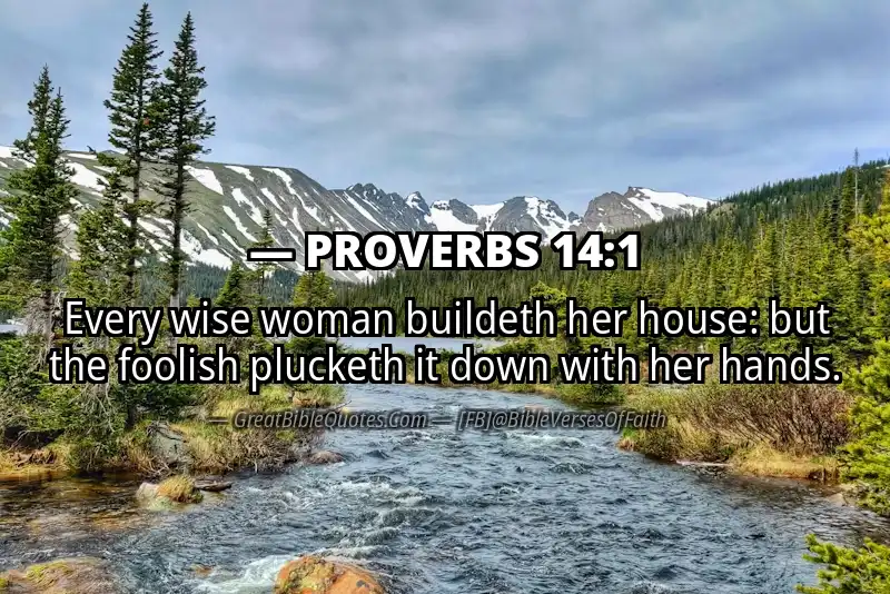 Image for PROVERBS 14:1 Bible verse