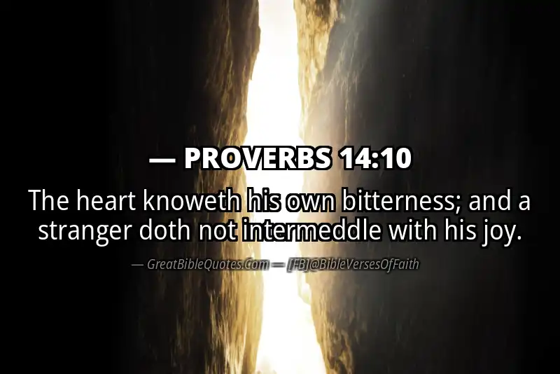 PROVERBS 14:10 Verse