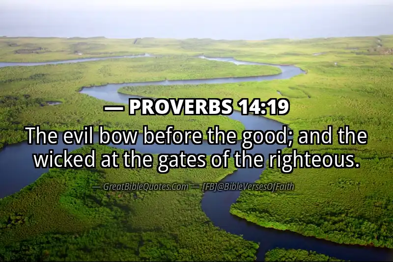 PROVERBS 14:19 Verse