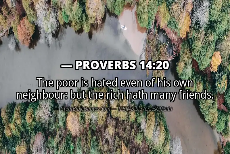 PROVERBS 14:20 Verse Image