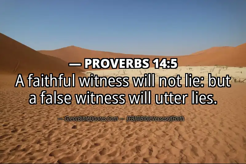 PROVERBS 14:5 Verse