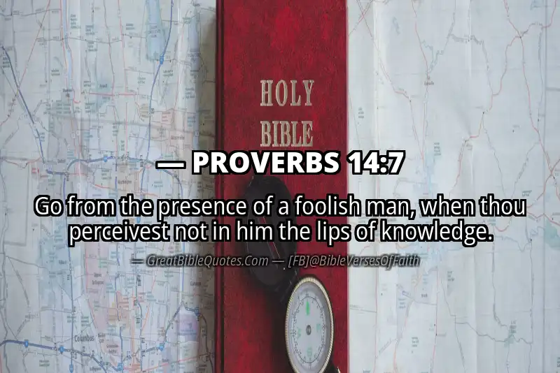 PROVERBS 14:7 Verse