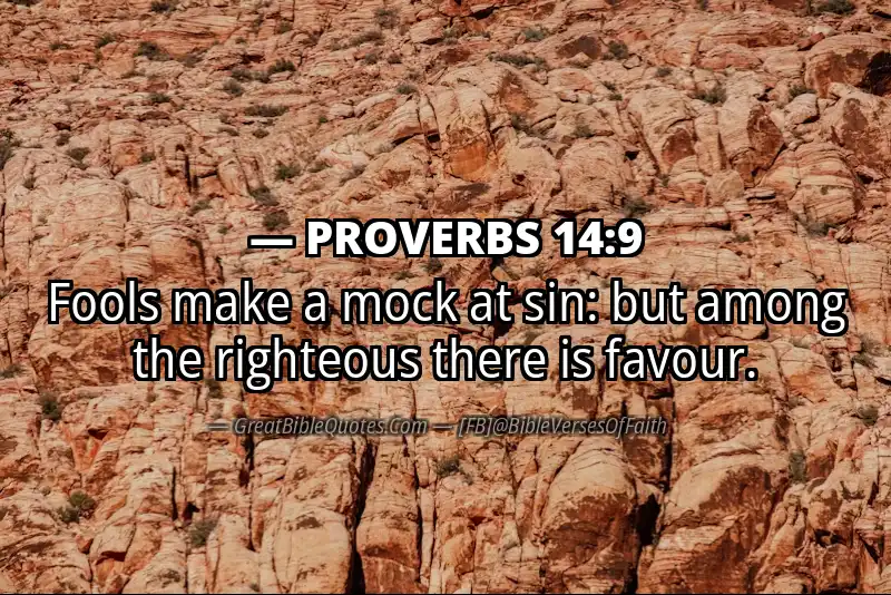 PROVERBS 14:9 Verse