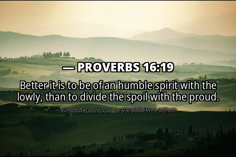 PROVERBS 16:19 Verse