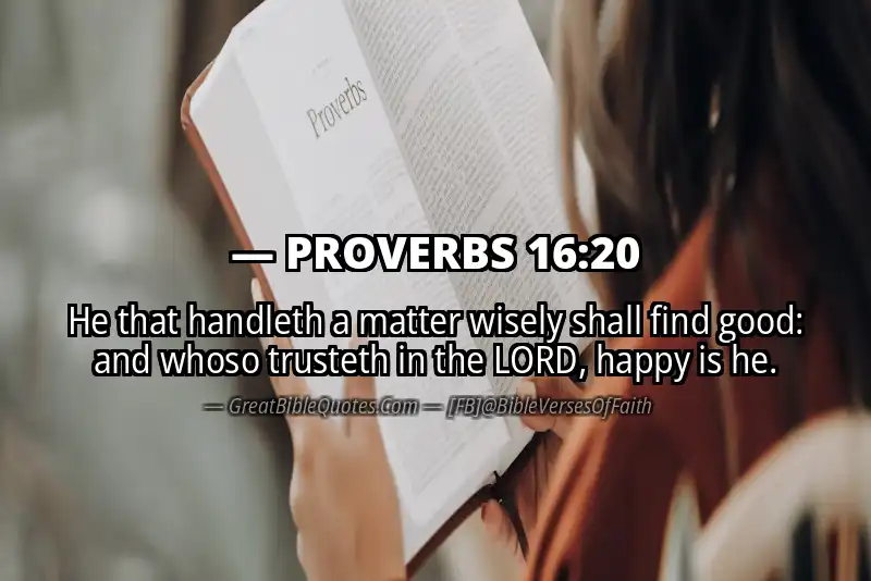 PROVERBS 16:20 Verse