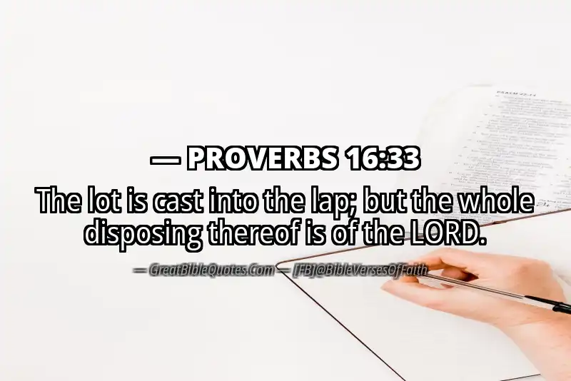 PROVERBS 16:33 Verse Image