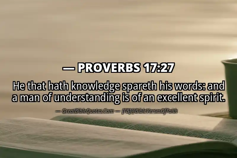 Image for PROVERBS 17:27 Bible verse