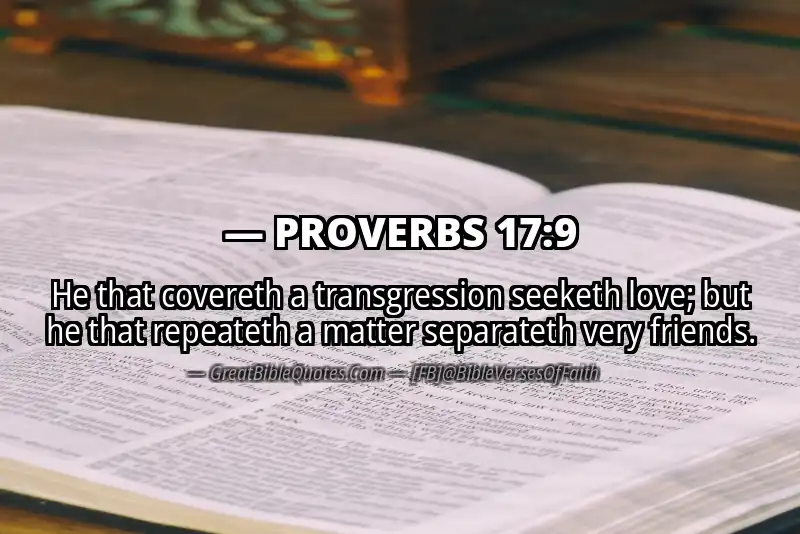 PROVERBS 17:9 Verse