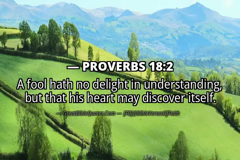 PROVERBS 18:2 Verse