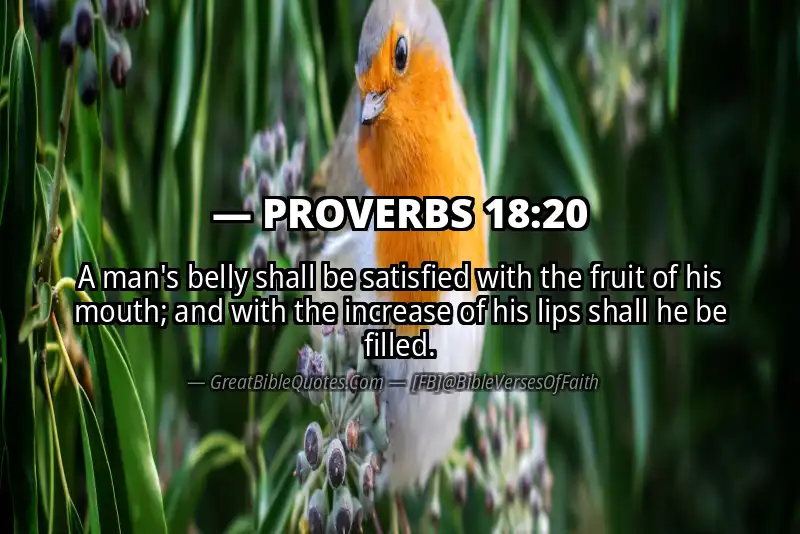 PROVERBS 18:20 Verse