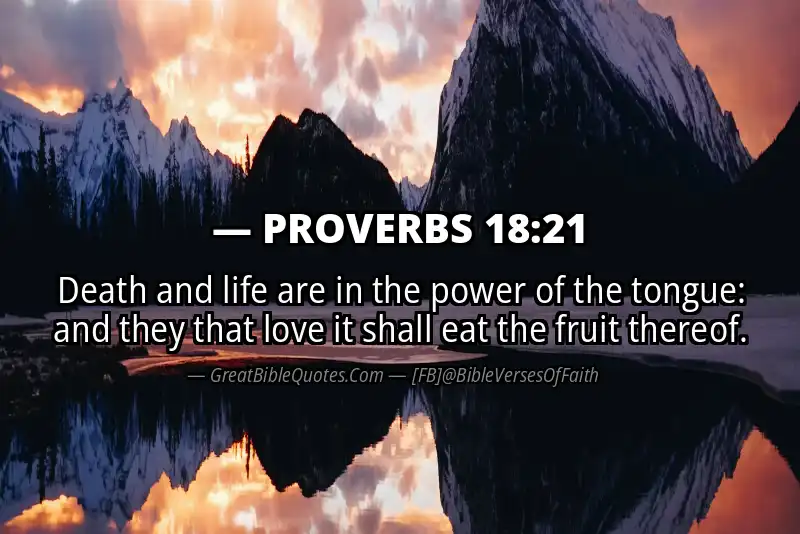 Image for PROVERBS 18:21 Bible verse