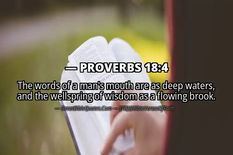 Image for PROVERBS 18:4 Bible verse