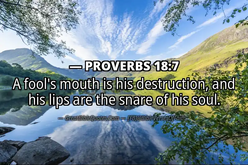 Image for PROVERBS 18:7 Bible verse