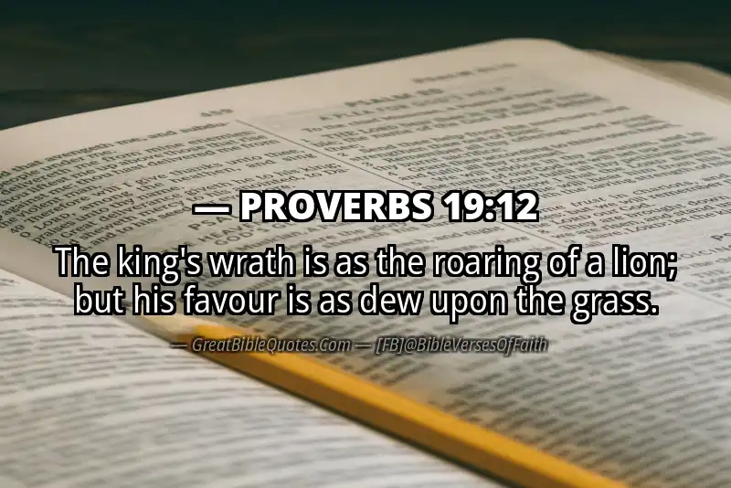 PROVERBS 19:12 Verse