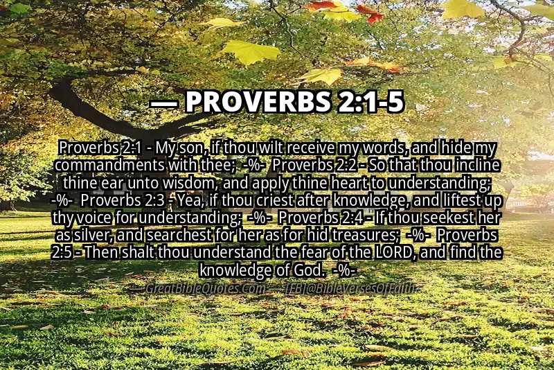 Image for PROVERBS 2:1-5 Bible verse