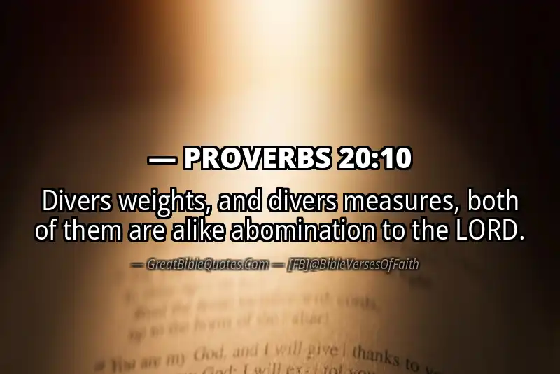 PROVERBS 20:10 Verse