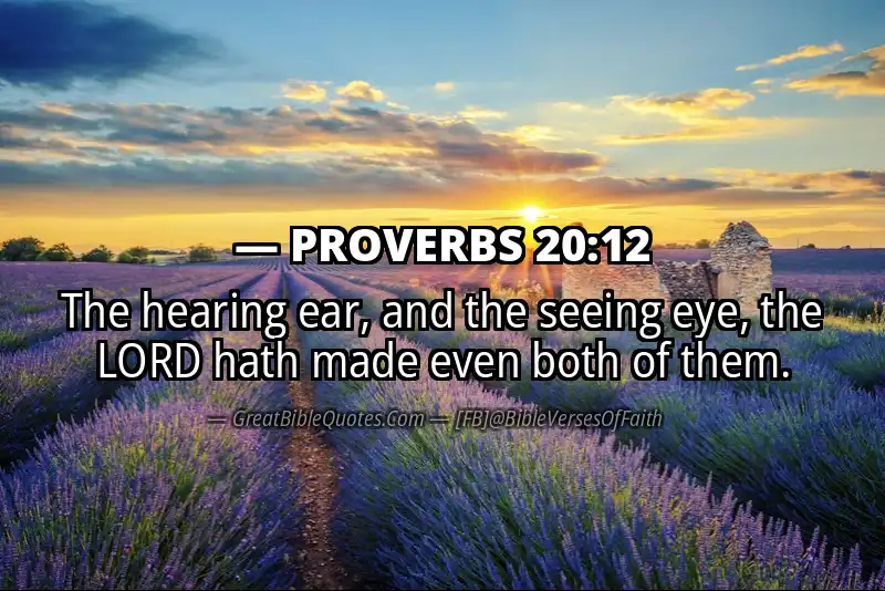 PROVERBS 20:12 Verse