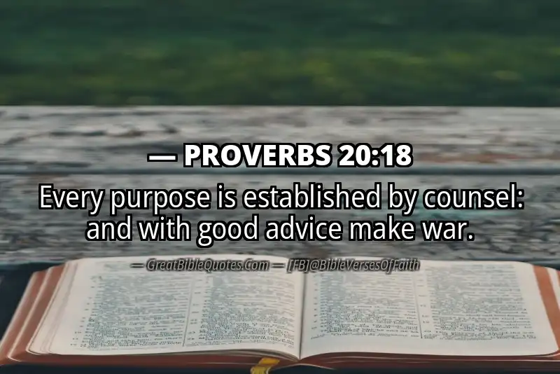 PROVERBS 20:18 Verse