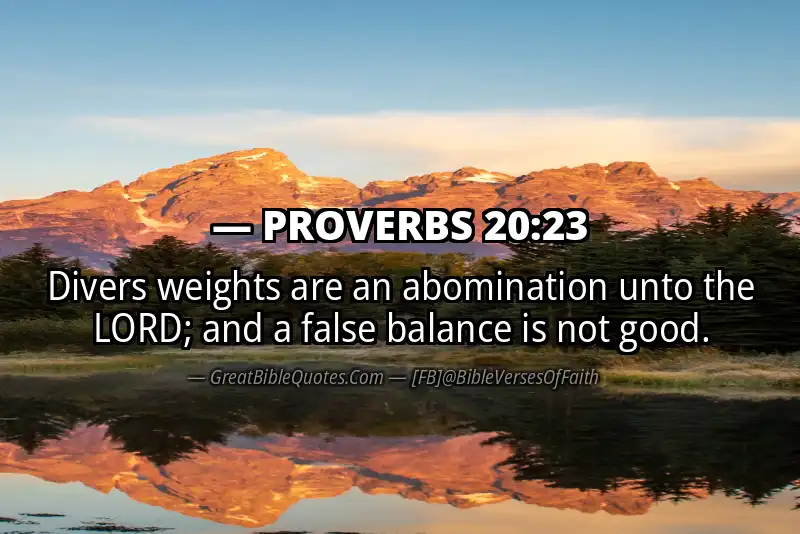 PROVERBS 20:23 Verse Image