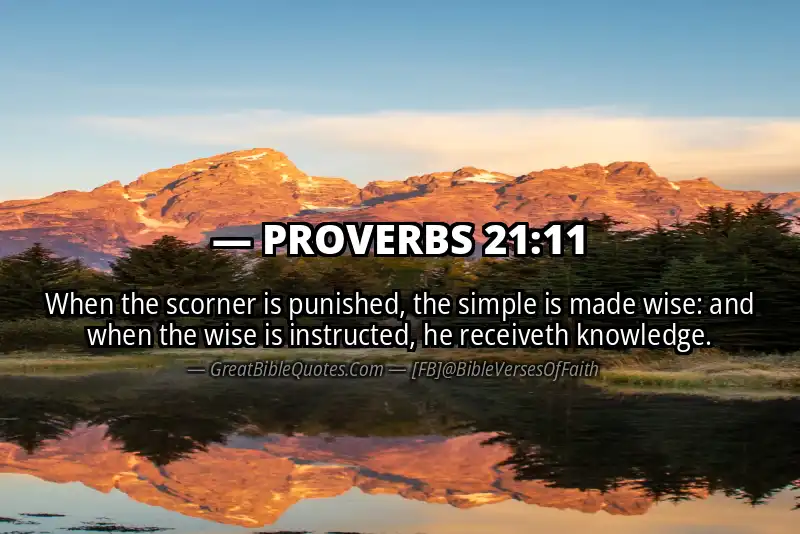 Image for PROVERBS 21:11 Bible verse