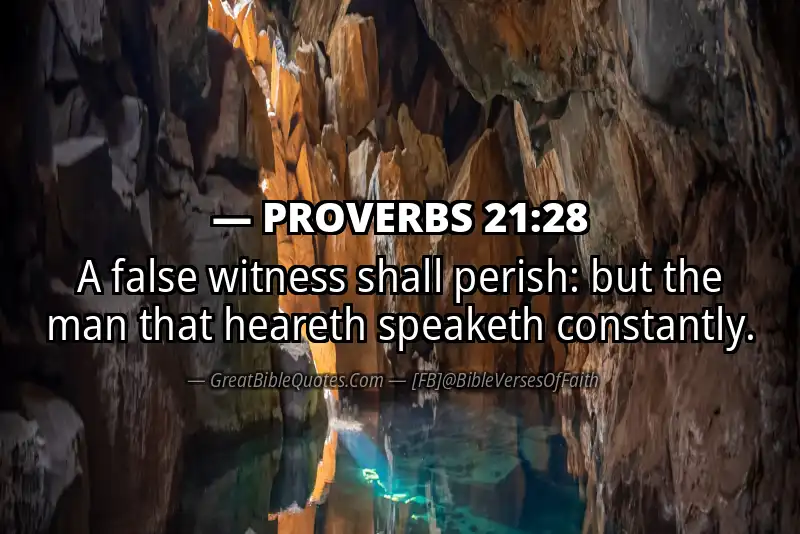 PROVERBS 21:28 Verse