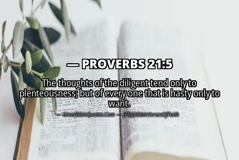 Image for PROVERBS 21:5 Bible verse