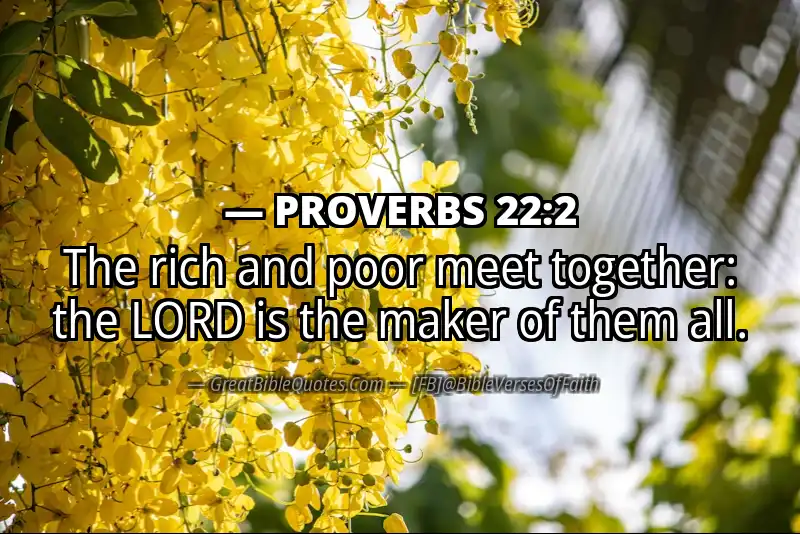 PROVERBS 22:2 Verse