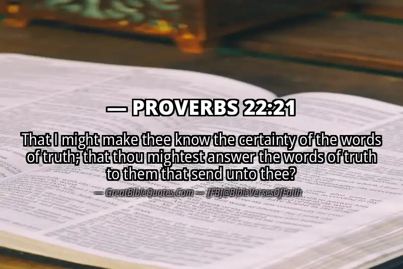 PROVERBS 22:21 Verse