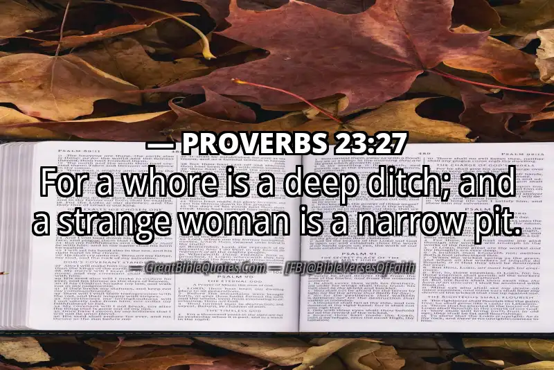 PROVERBS 23:27 Verse