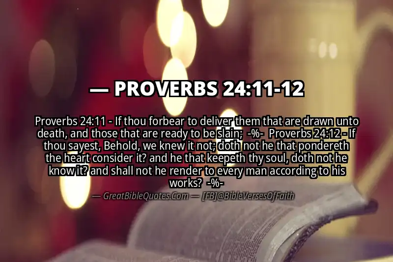 Image for PROVERBS 24:11-12 Bible verse