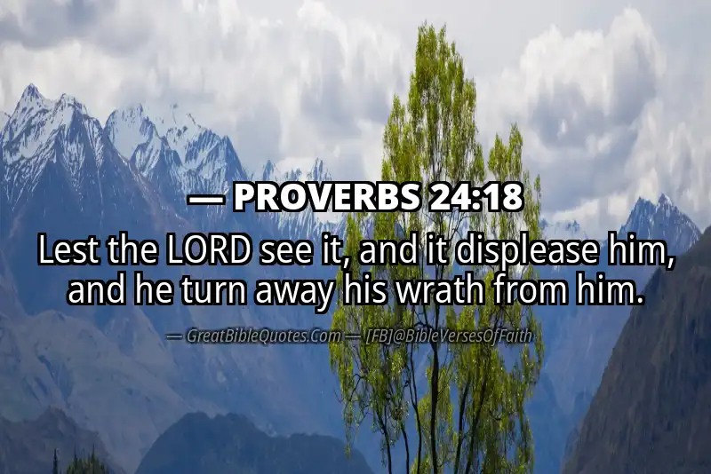 PROVERBS 24:18 Verse