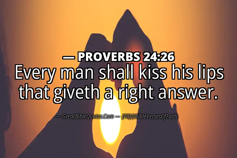Image for PROVERBS 24:26 Bible verse