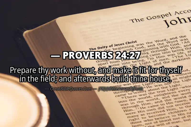 PROVERBS 24:27 Verse