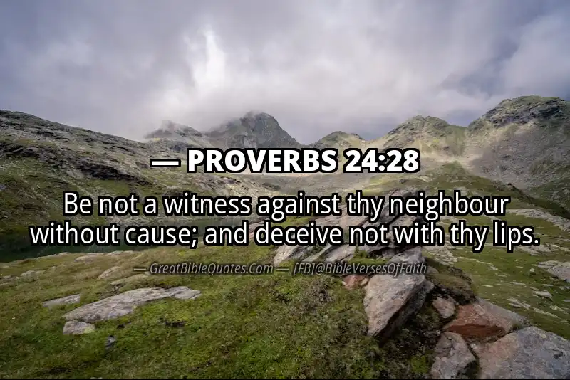 PROVERBS 24:28 Verse