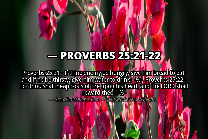 Image for PROVERBS 25:21-22 Bible verse