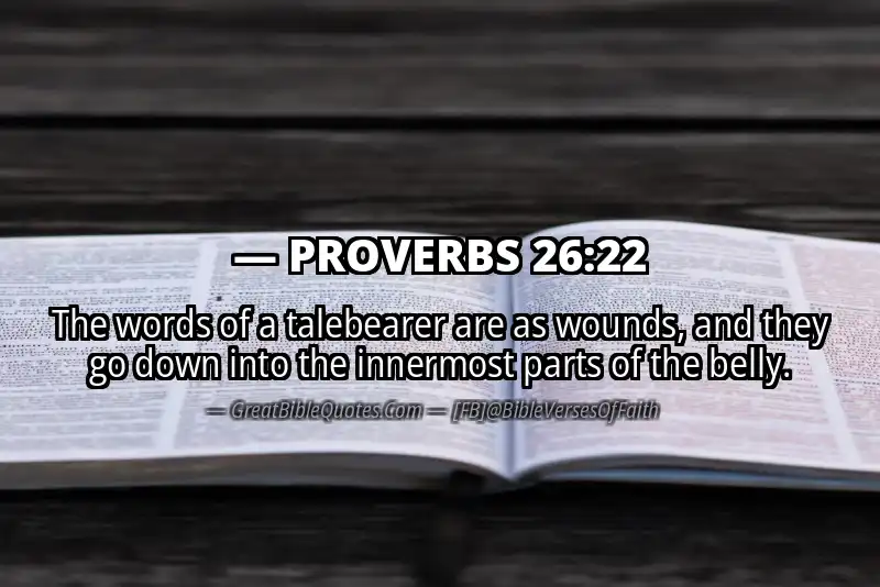 PROVERBS 26:22 Verse Image
