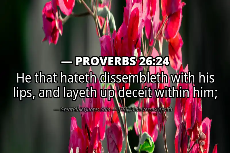 PROVERBS 26:24 Verse