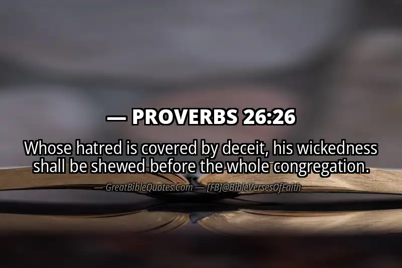 PROVERBS 26:26 Verse