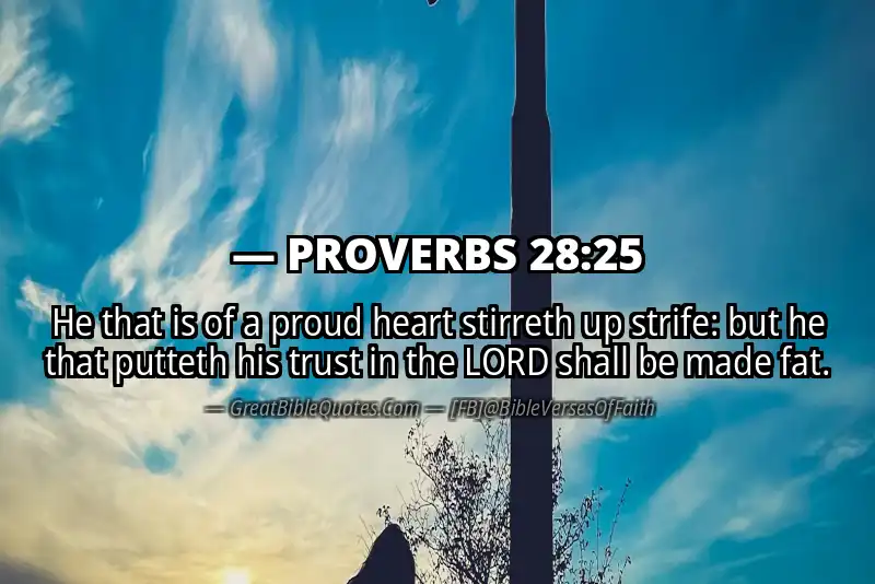 PROVERBS 28:25 Verse
