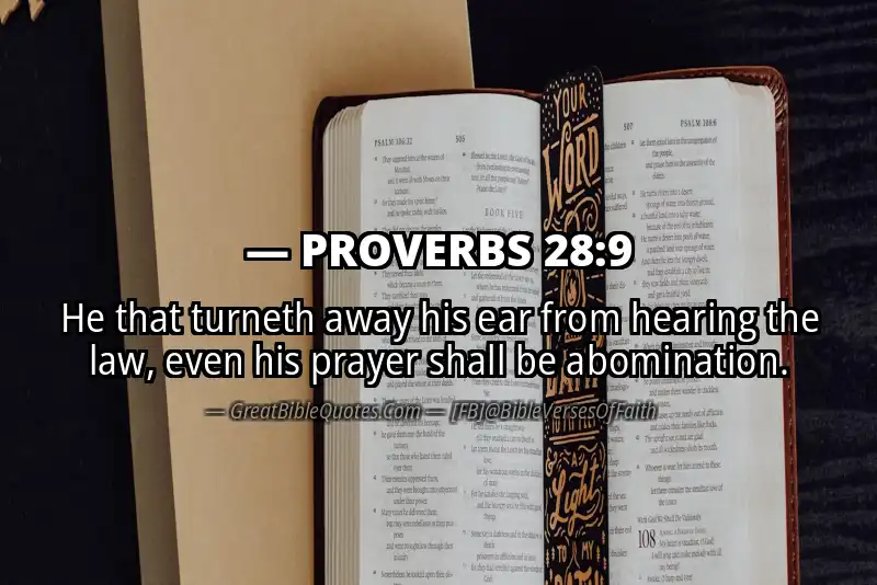 PROVERBS 28:9 Verse