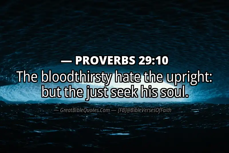 PROVERBS 29:10 Verse