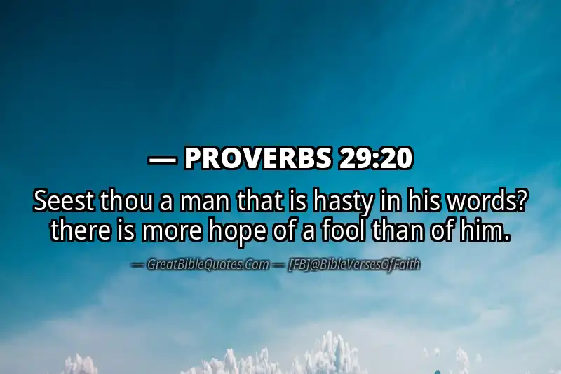Image for PROVERBS 29:20 Bible verse
