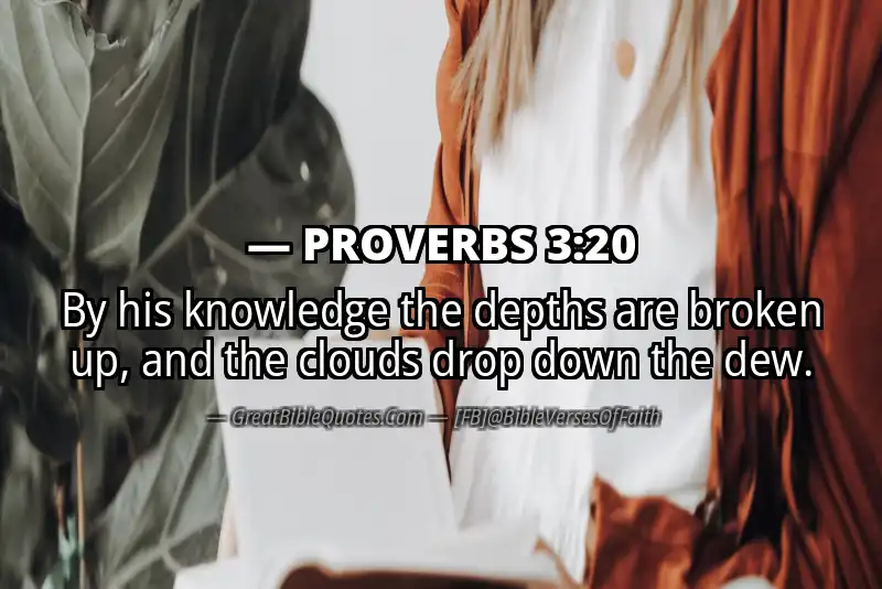 PROVERBS 3:20 Verse