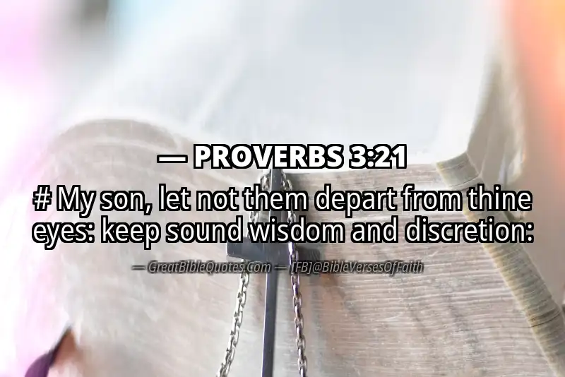 PROVERBS 3:21 Verse