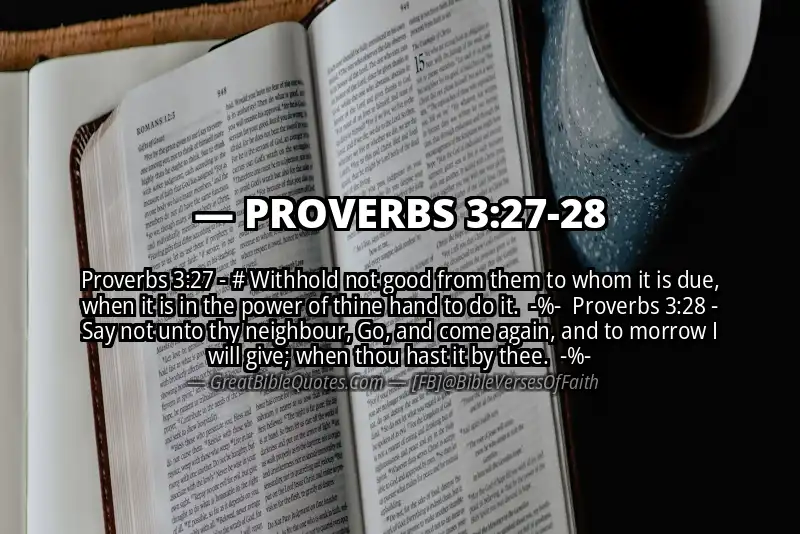Image for PROVERBS 3:27-28 Bible verse